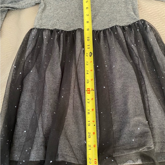 Stunning Cat & Jack party holiday tulle cotton dress Girls 6-6X mini skirt 🖤🤍 - Picture 6 of 6